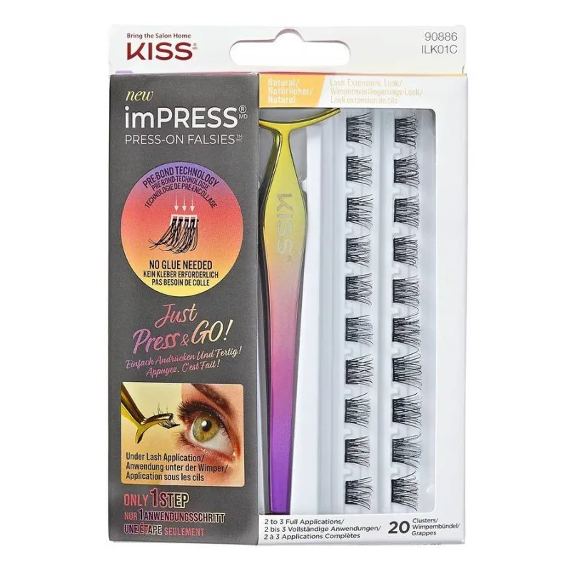 Kit gene false Impress Press-On Falsies, 1 bucata, Kiss — preț și oferte