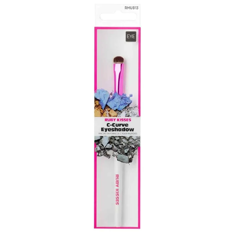 Pensula curbata de machiaj pentru fard de ochi C-Curve Ruby Kisses, 1 bucata, Kiss — preț și oferte