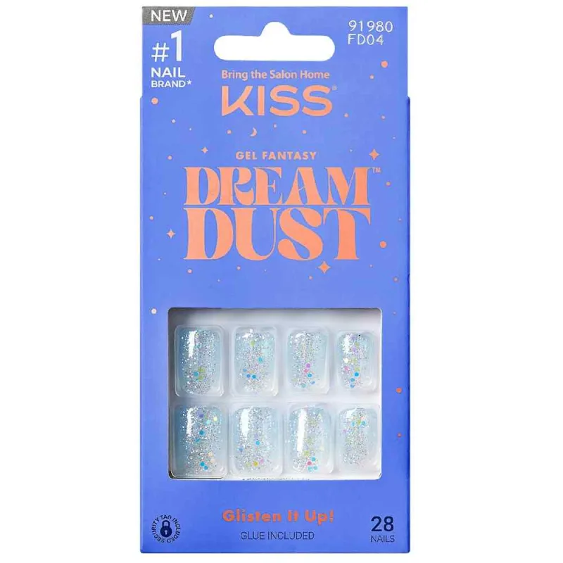 Unghii false Gel Fantasy Dreamdust Champagnes, 28 bucati, Kiss — preț și oferte
