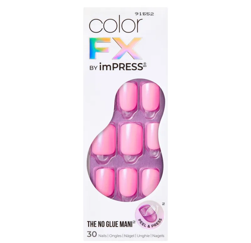 Unghii false Impress Color Fx Late Night, 30 bucati, Kiss — preț și oferte