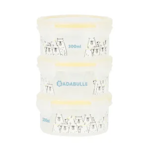 Set 3 boluri ermetice pentru pastrarea hranei Maxi, 300ml, 1 bucata, Badabulle