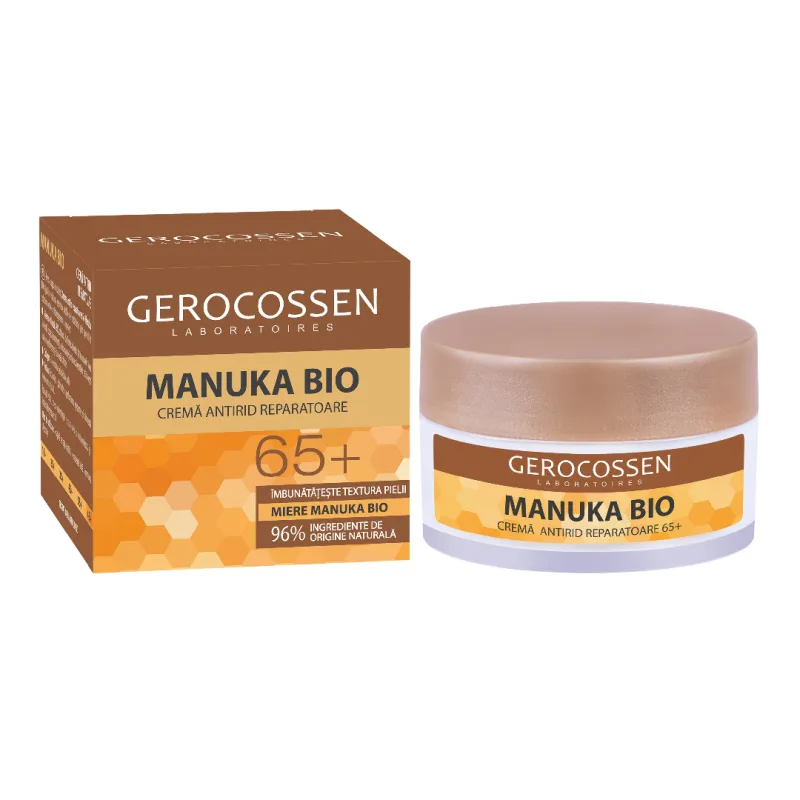 Crema antirid reparatoare 65+ Manuka Bio, 50 ml, Gerocossen — preț și oferte