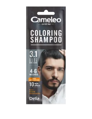 Sampon nuantator Camelo Men Very Dark Brown 3.1, 15ml, Delia Cosmetics