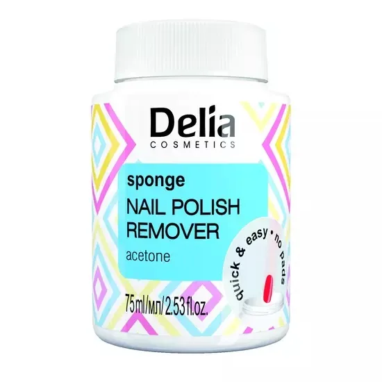 Dizolvant cu acetona si burete, 75ml, Delia Cosmetics — preț și oferte