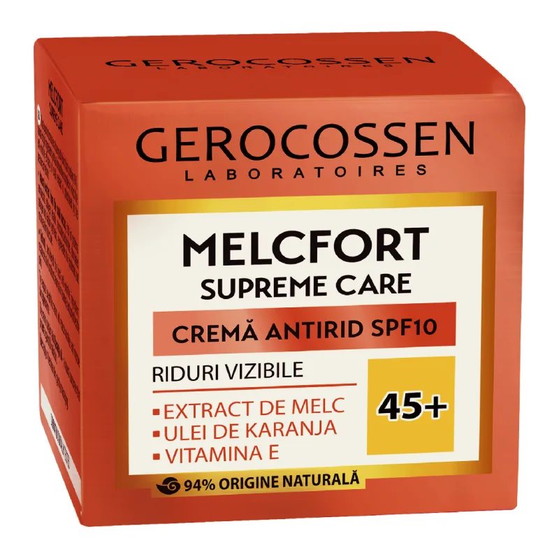 Crema antirid riduri vizibile 45+, SPF10, Melcfort, 50 ml, Gerocossen — preț și oferte