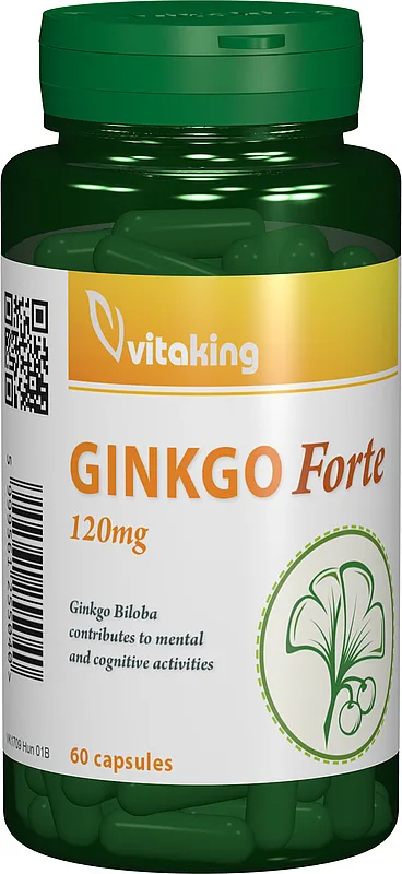 Extract de Ginkgo Forte 120mg, 60 capsule, Vitaking — preț și oferte
