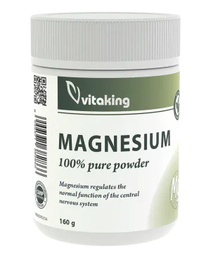 Pulbere de magneziu citrat, 160g, Vitaking