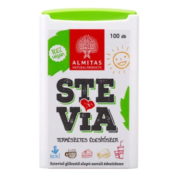 Indulcitor natural Stevia, 100 comprimate, Vitaking — preț și oferte