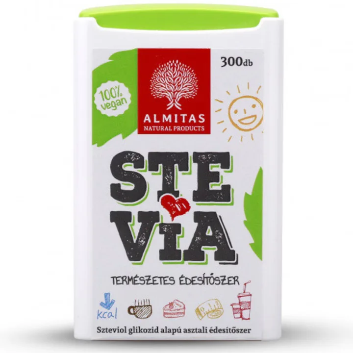Indulcitor natural Stevia, 300 comprimate, Vitaking — preț și oferte