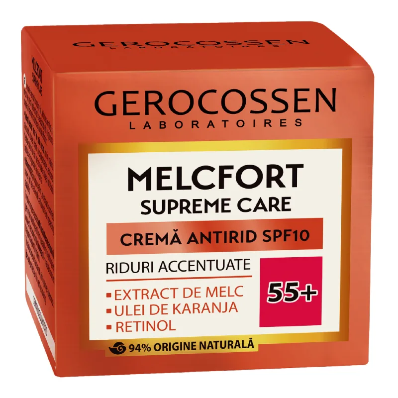 Crema antirid riduri accentuate 55+, SPF10, Melcfort, 50 ml, Gerocossen — preț și oferte