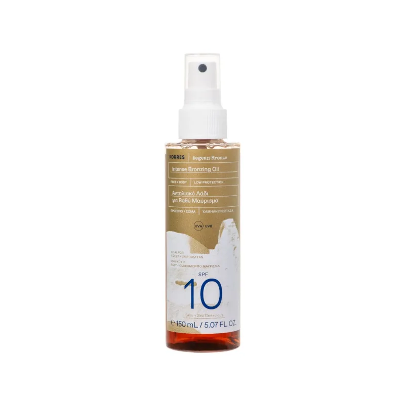 Ulei uscat cu SPF10 Sun Aegean Bronze, 150ml, Korres — preț și oferte