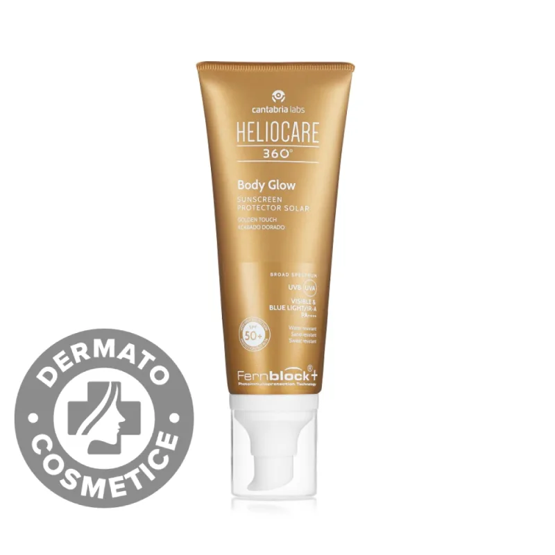 Ulei gel protectie solara SPF50+ Heliocare 360° Body Glow, 100ml, Cantabria Labs — preț și oferte