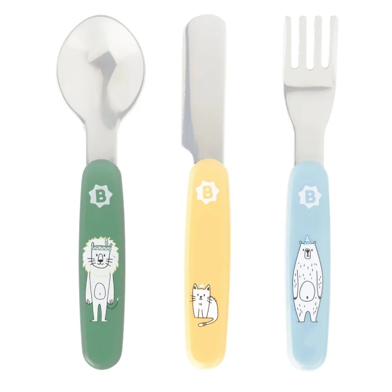 Set tacamuri din metal cu animalute vesele, 1 bucata, Badabulle — preț și oferte