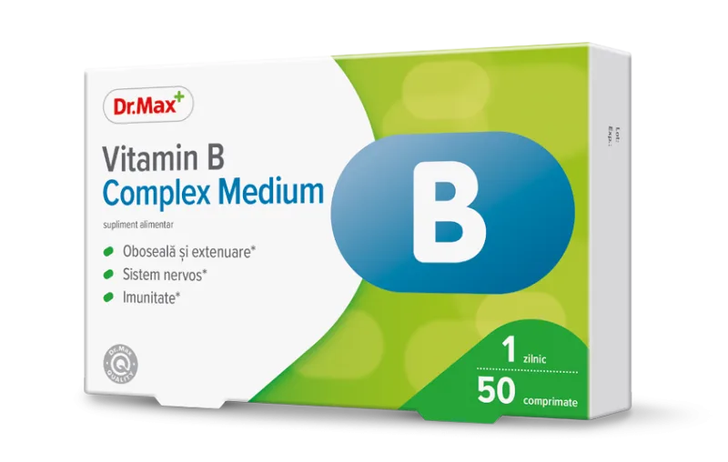 Dr. Max Vitamin B Complex Medium, 30 comprimate — preț și oferte