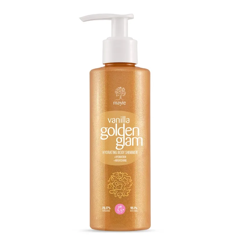 Shimmer hidratant pentru corp Vanilla Golden Glam, 200ml, Mayie — preț și oferte