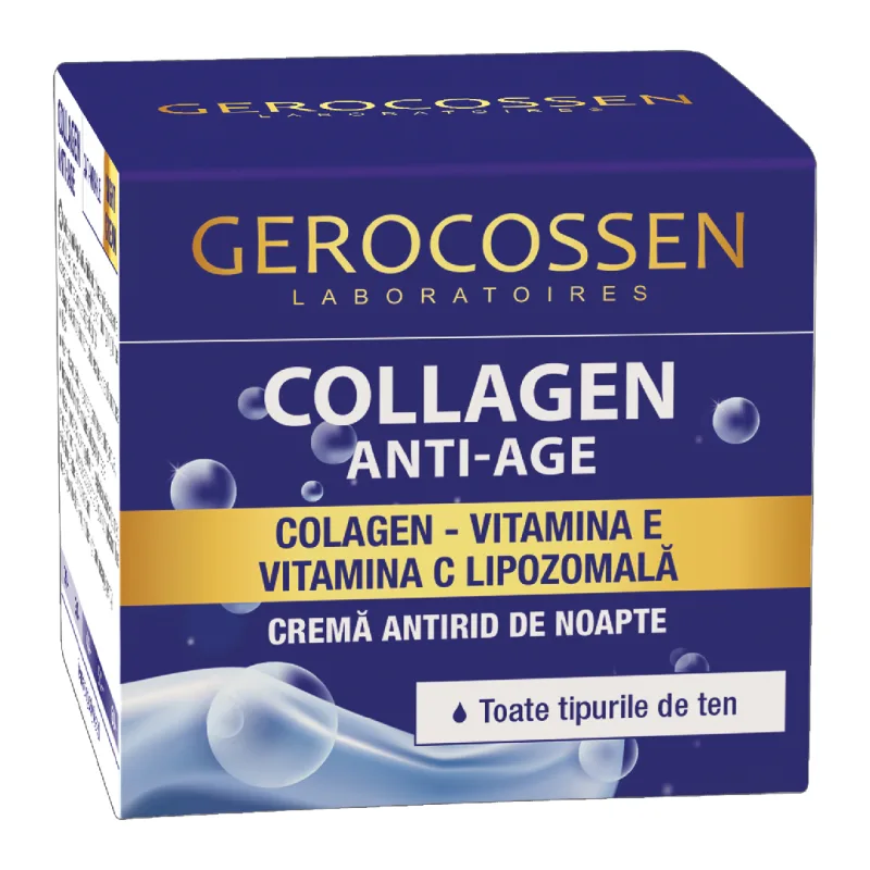 Crema antirid de noapte Collagen Anti-Age, 50ml, Gerocossen — preț și oferte