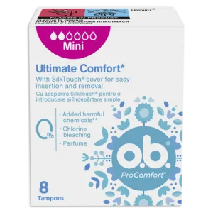 Tampoane Pro Comfort Mini, 8 bucati, Johnson&Johnson