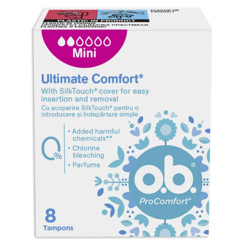 Tampoane Pro Comfort Mini, 8 bucati, Johnson&Johnson OB — preț și oferte