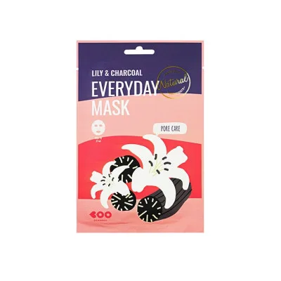 Masca de fata cu carbune activ si flori de crin Everyday, 27g, Dearboo — preț și oferte