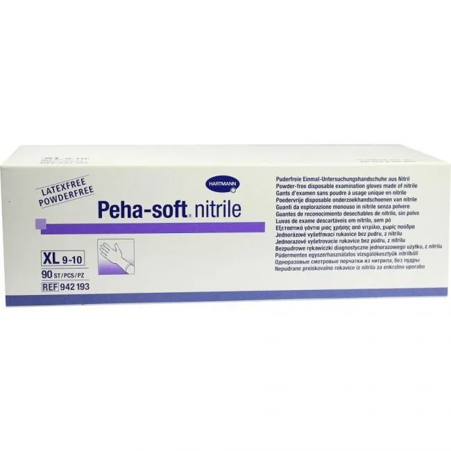 Manusi de examinare albastre din nitril Peha Soft marimea XL, 90 bucati, Hartmann — preț și oferte