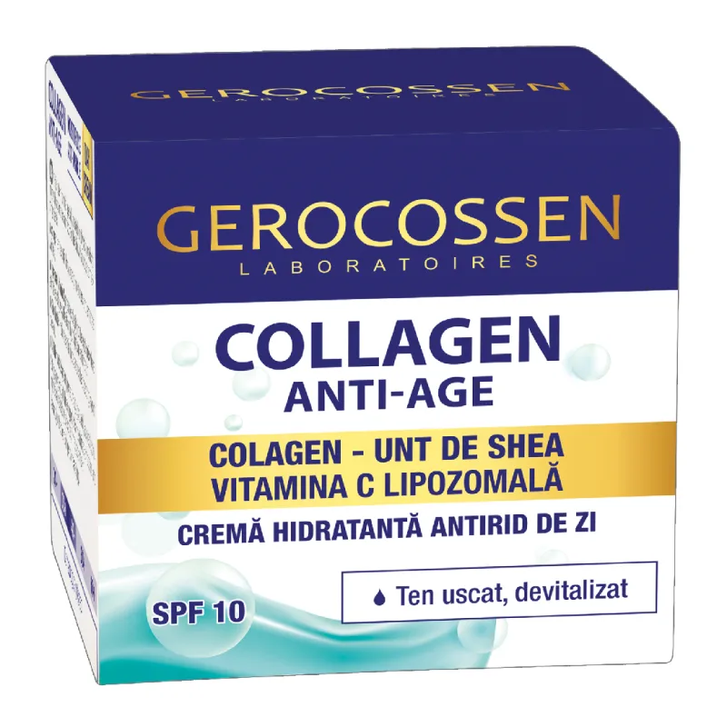 Crema hidratanta antirid de zi SPF10 Collagen Anti-Age, 50ml, Gerocossen — preț și oferte