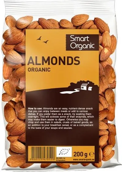 Migdale raw Bio, 200g, Smart Organic — preț și oferte
