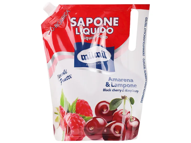 Sapun lichid rezerva eco cu zmerua & cirese amare, 900ml, Mil Mil — preț și oferte