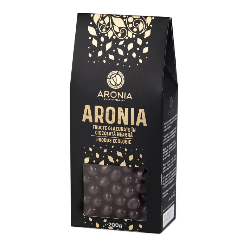 Fructe de Aronia BIO glazurate cu Ciocolata, 200g, Aronia Charlottenburg — preț și oferte