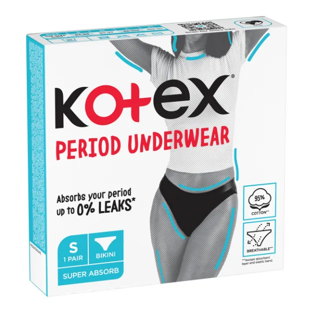 Chiloti menstruali reutilizabili, marime S, 1 bucata, Kotex — preț și oferte