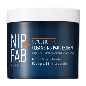Dischete pentru curatarea fetei Glycolic Fix Extreme, 60 bucati, NIP+FAB