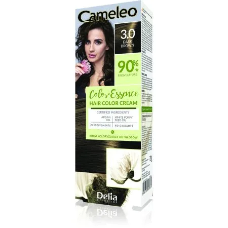 Vopsea de par Cameleo Color Essence 3.0 Dark Brown, 75g, Delia Cosmetics — preț și oferte