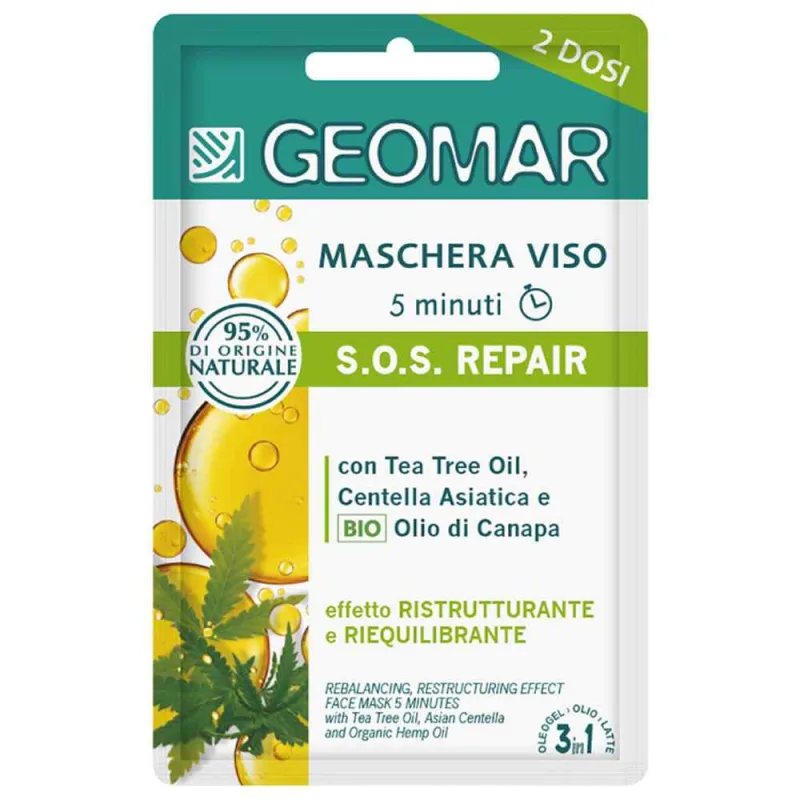 Masca de fata bio SOS Repair, 15ml, Geomar — preț și oferte