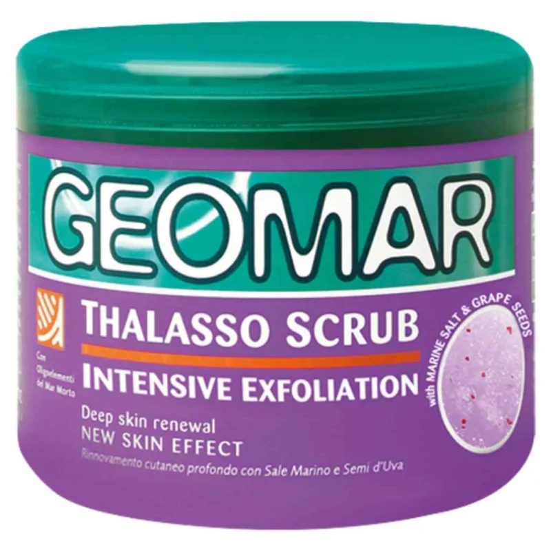 Scrub pentru exfoliere intensiva cu seminte de struguri Thalasso, 600g, Geomar — preț și oferte