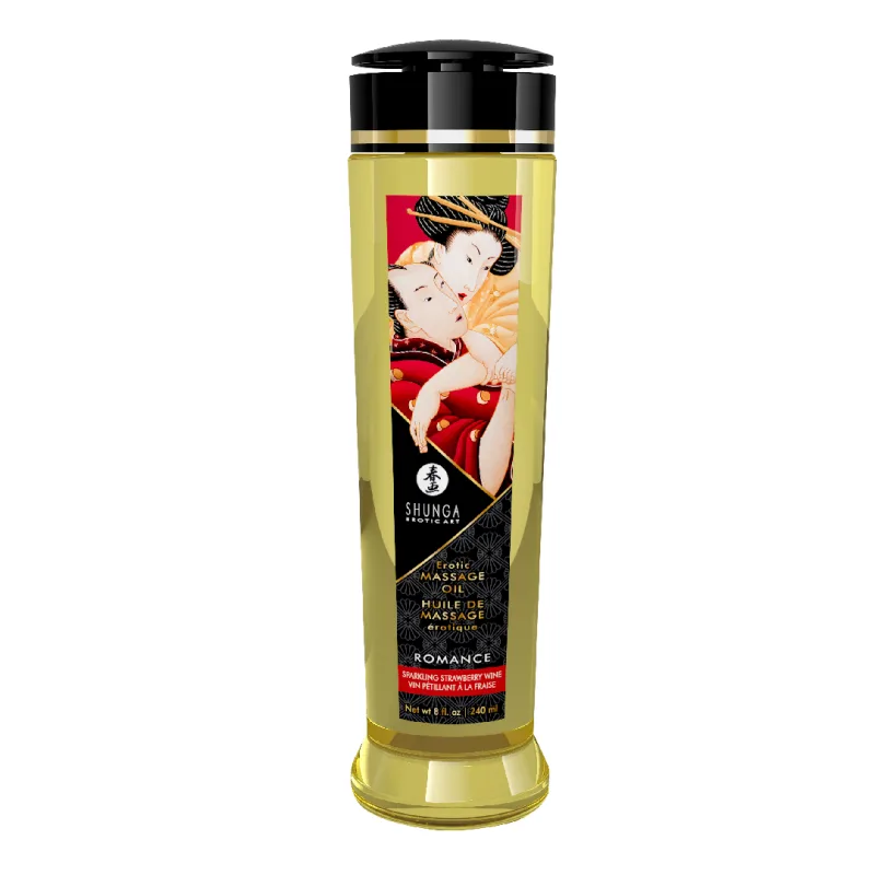 Ulei pentru masaj erotic Romance Strawberry, 240ml, Shunga Erotic Art — preț și oferte