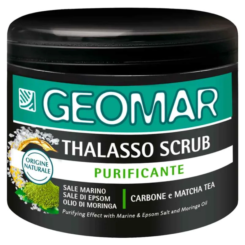 Scrub purifiant cu carbon & ceai matcha Thalasso, 600g, Geomar — preț și oferte