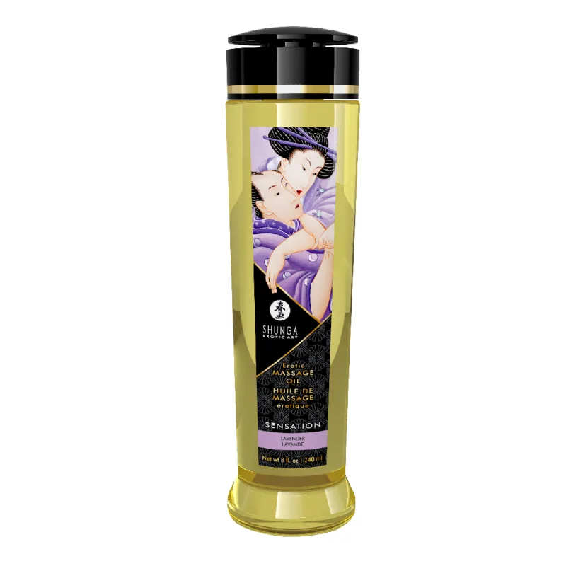 Ulei de masaj erotic Sensation Lavender, 240ml, Shunga Erotic Art — preț și oferte
