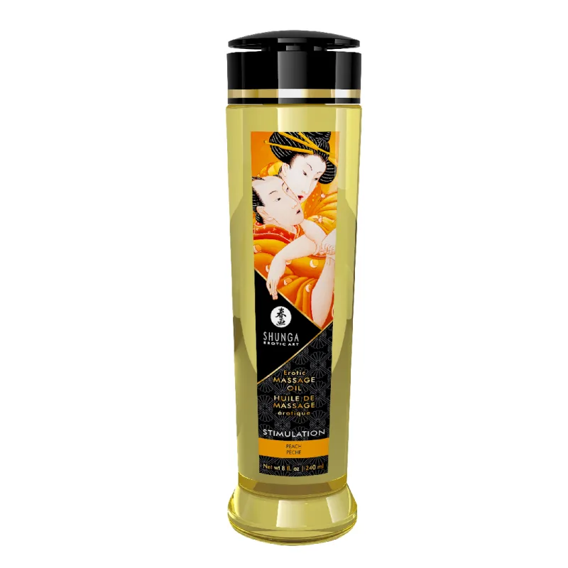 Ulei de masaj erotic Stimulation Peach, 240ml, Shunga Erotic Art — preț și oferte