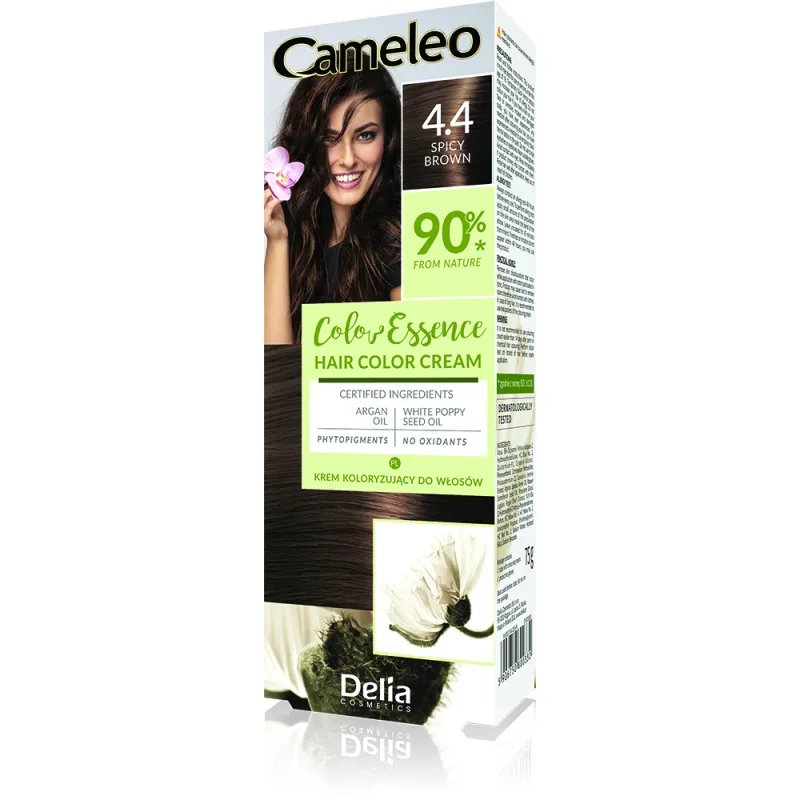 Vopsea de par Cameleo Color Essence 4.4 Spicy Brown, 75g, Delia Cosmetics — preț și oferte