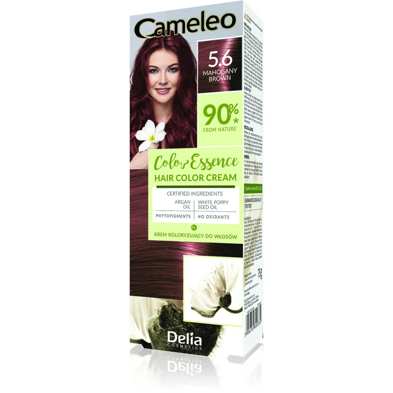 Vopsea de par Cameleo Color Essence 5.6 Mahogany Brown, 75g, Delia Cosmetics — preț și oferte