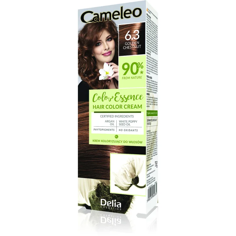 Vopsea de par Cameleo Color Essence 6.3 Golden Chestnut, 75g, Delia Cosmetics — preț și oferte