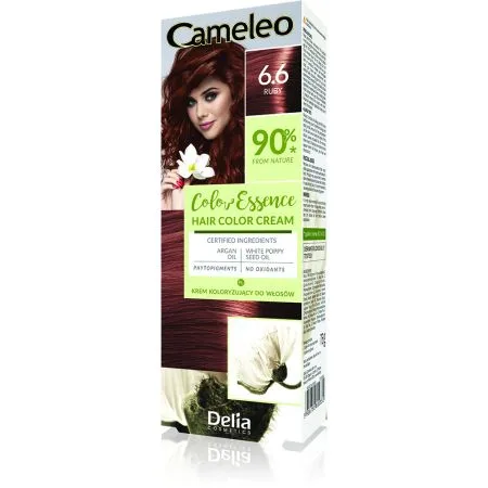 Vopsea de par Cameleo Color Essence 6.6 Ruby, 75g, Delia Cosmetics — preț și oferte