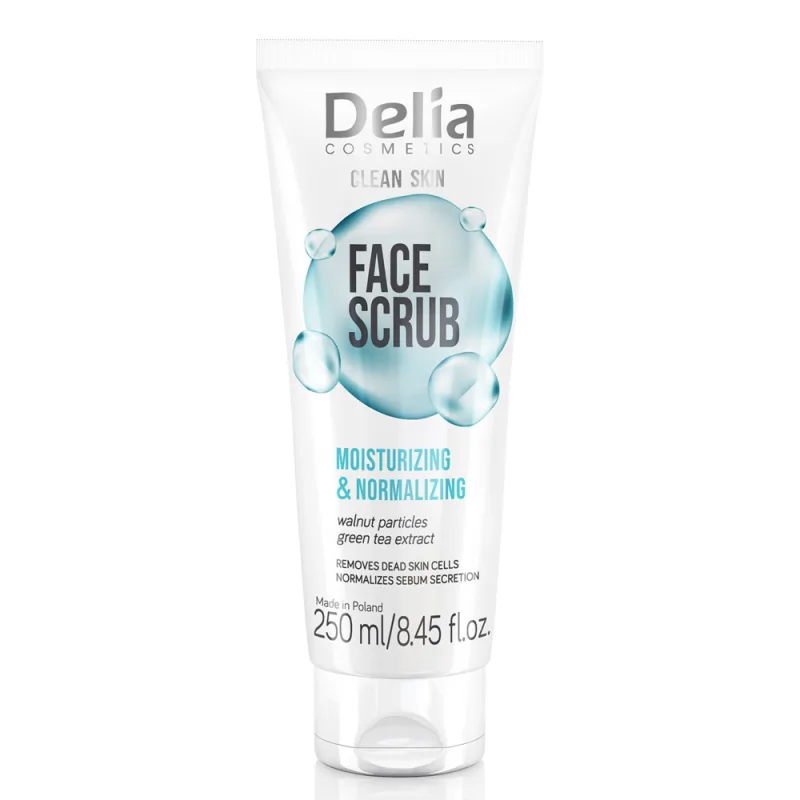 Scrab pentru fata Moisturizing & Normalizing Clean Skin, 250ml, Delia Cosmetics — preț și oferte