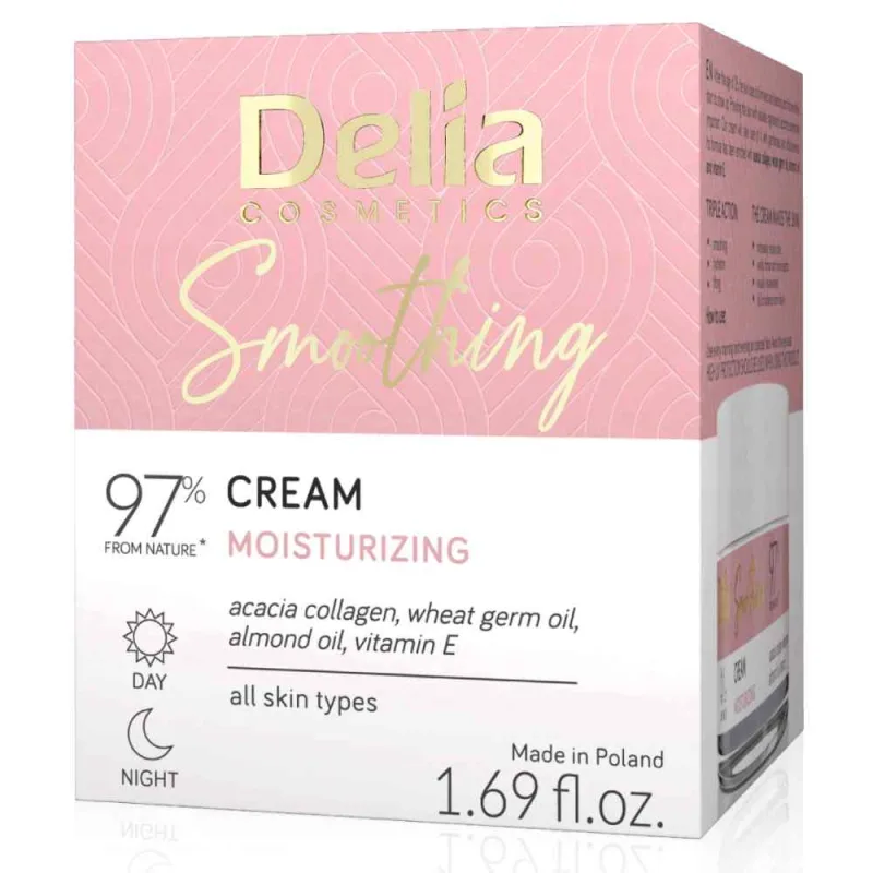 Crema hidratanta de zi si de noapte Smoothing, 50ml, Delia Cosmetics — preț și oferte