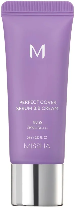BB Cream M Perfect Cover Serum SPF 50+ 25 Bej Cald, 20ml, Missha