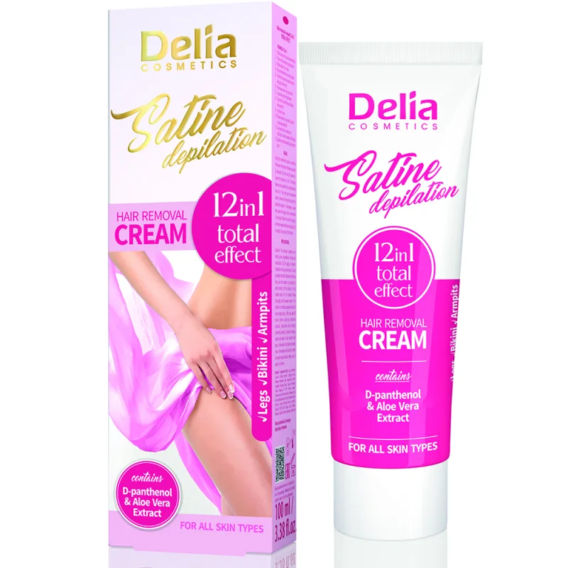 Crema depilatoare 12in1 Total Effect Satine, 100ml, Delia Cosmetics — preț și oferte
