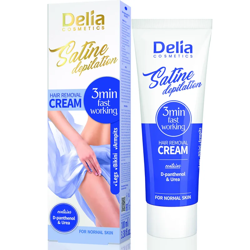 Crema depilatoare Satine 3 Min Fast Working, 100ml, Delia Cosmetics — preț și oferte