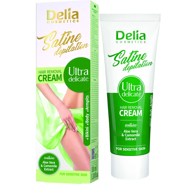 Crema depilatoare Ultra Delicate Satin, 100ml, Delia Cosmetics — preț și oferte