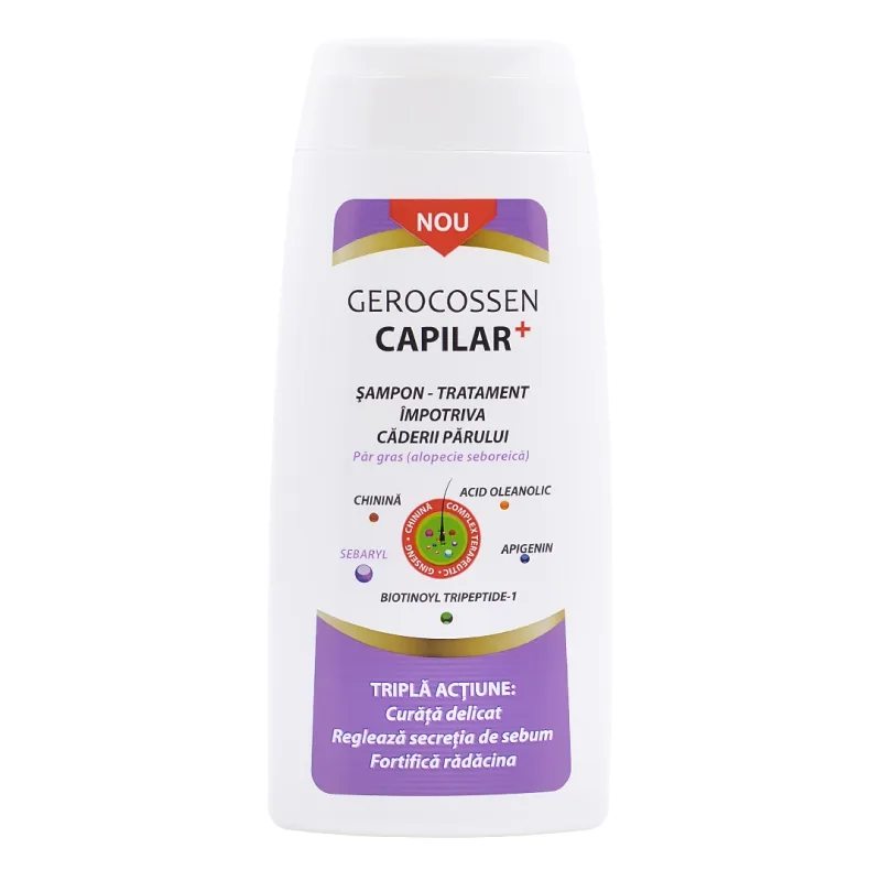 Sampon impotriva caderii parului par gras Capilar+, 275 ml, Gerocossen — preț și oferte