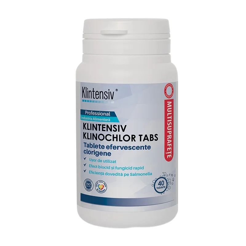 Tablete clorigene efervescente KlinoChlor Tabs, 40 bucati, Klintensiv — preț și oferte