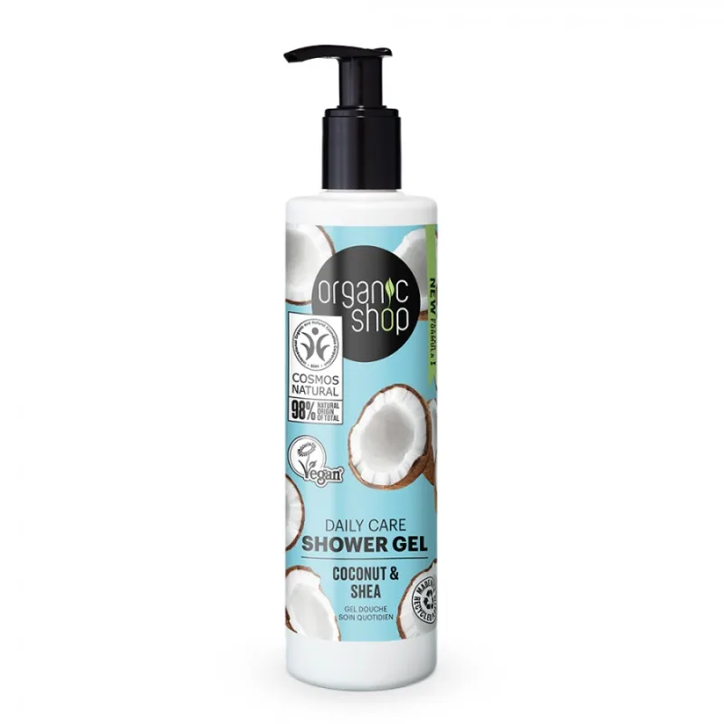 Gel de dus Coconut & Shea, 280ml, Organic Shop — preț și oferte